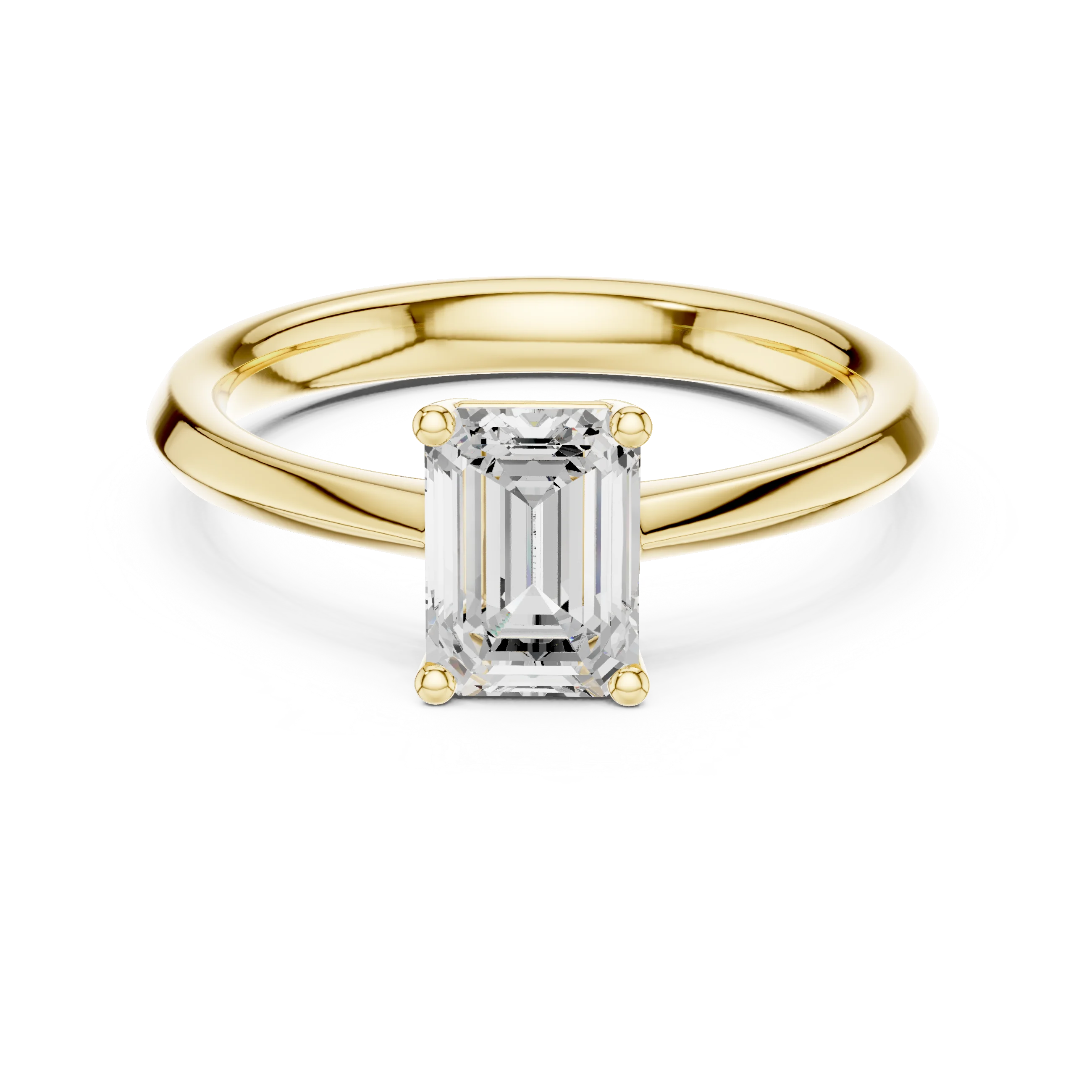 Emerald-Cut Solitaire Diamond Ring