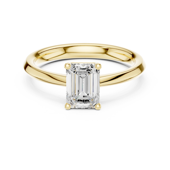 Emerald-Cut Solitaire Diamond Ring