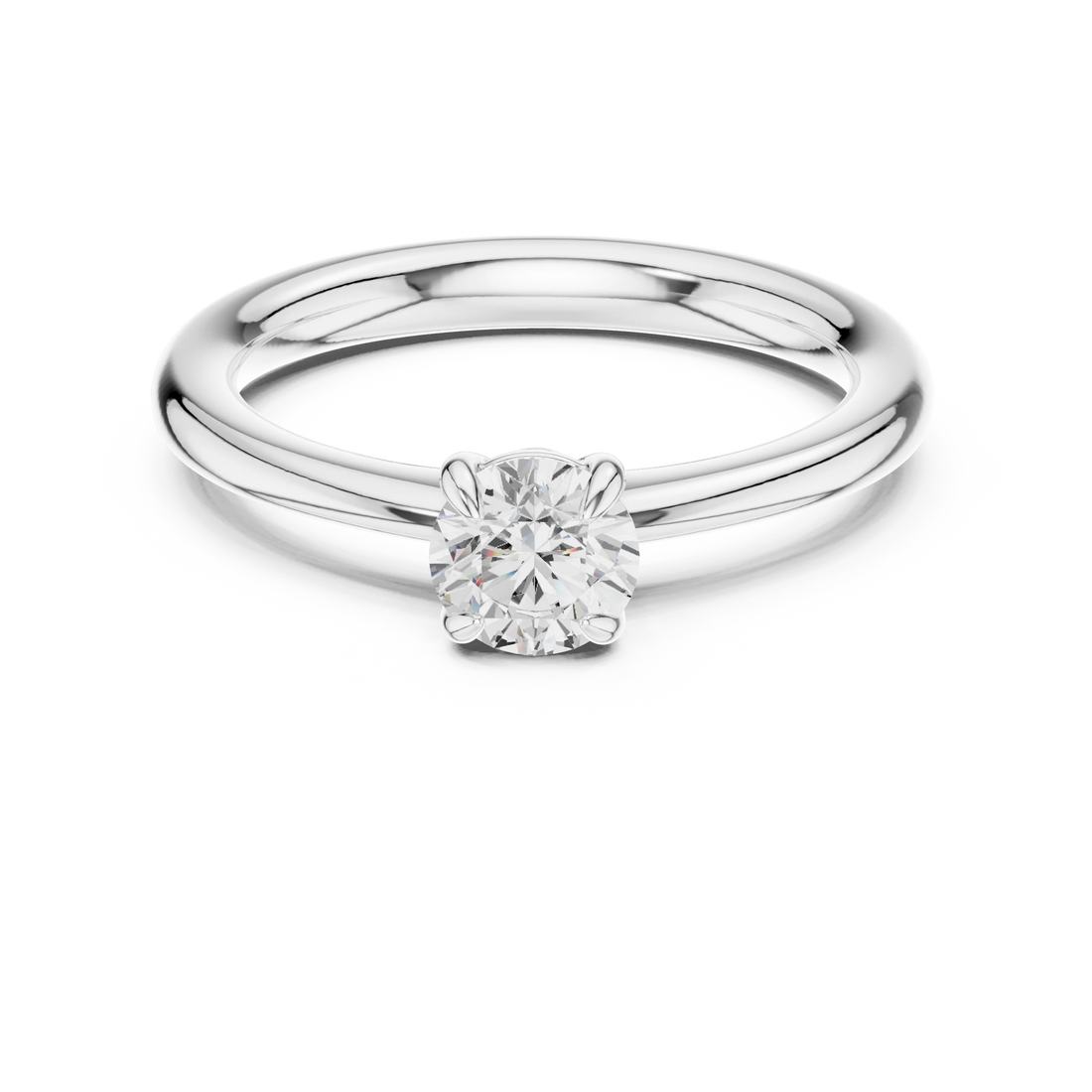 Round-Cut Solitaire Diamond Ring