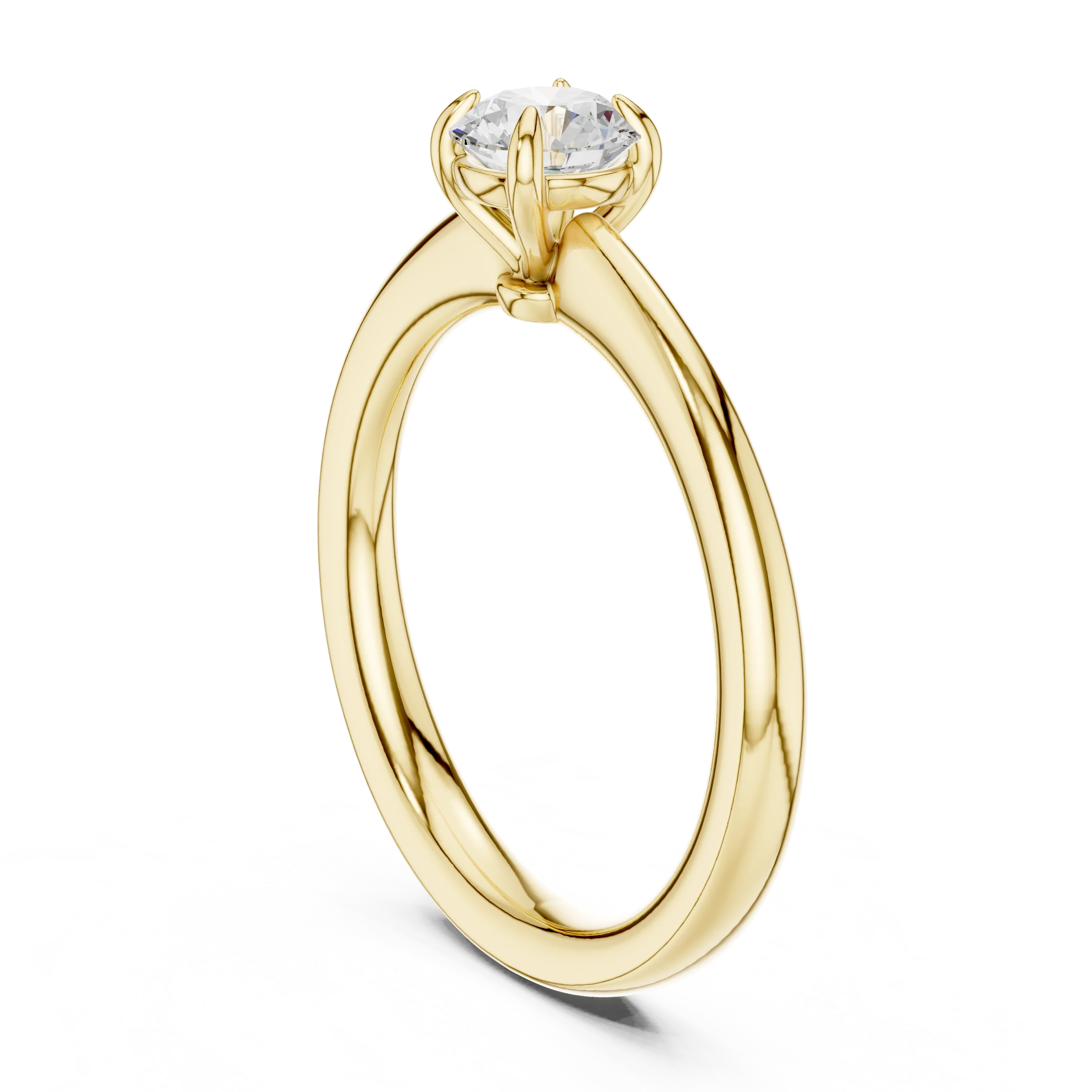 Round-Cut Solitaire Diamond Ring