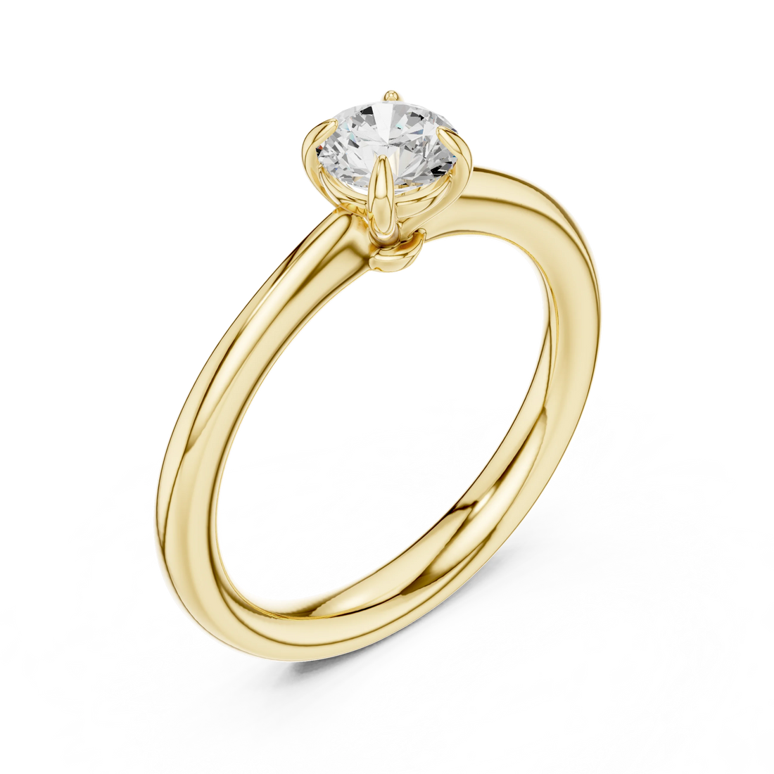 Round-Cut Solitaire Diamond Ring