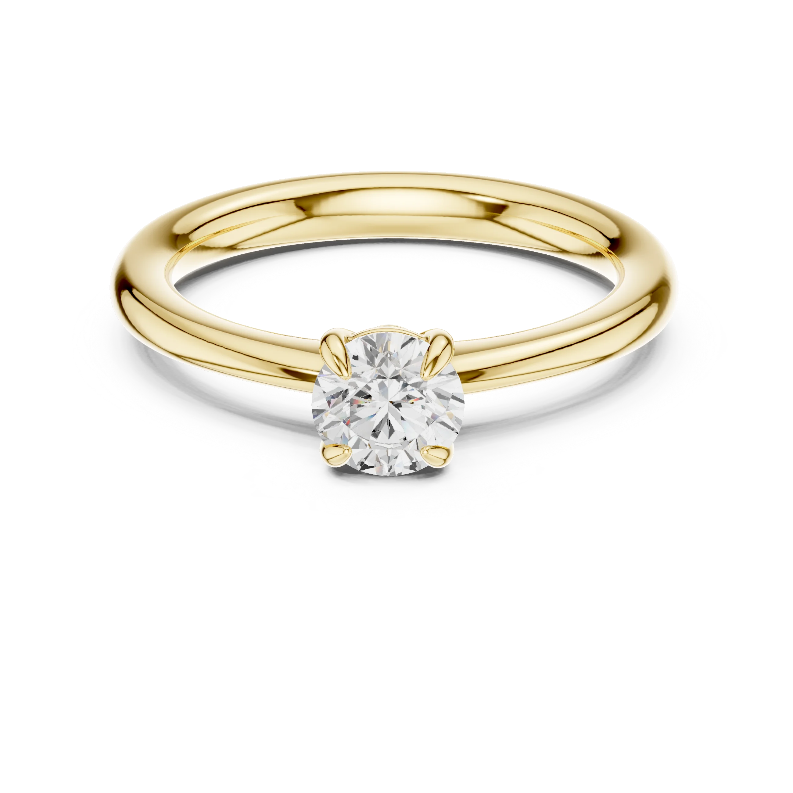Round-Cut Solitaire Diamond Ring