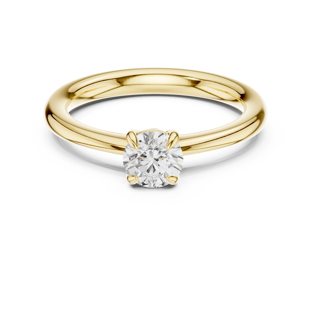 Round-Cut Solitaire Diamond Ring