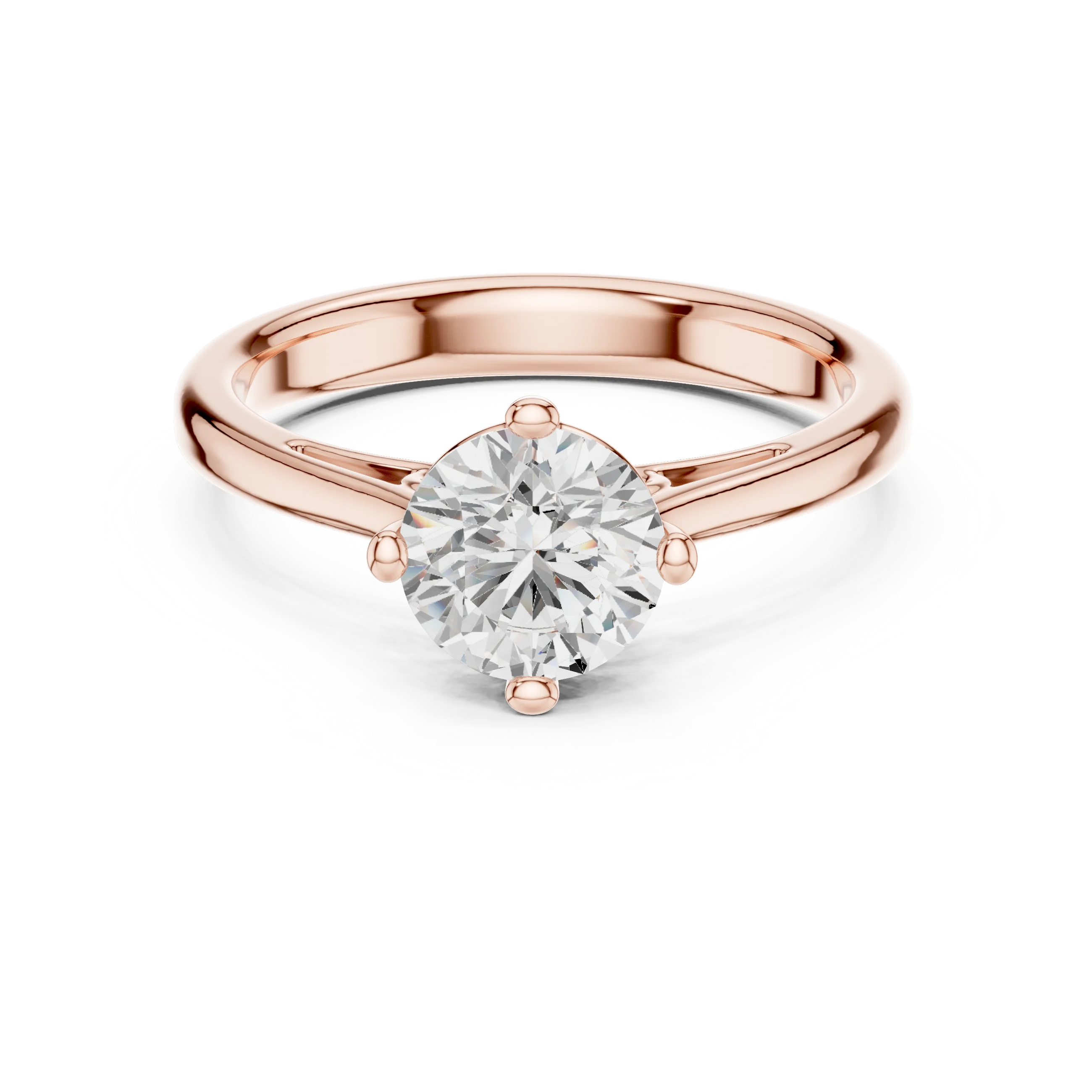 Round Shape Diamond Solitaire Engagement Ring