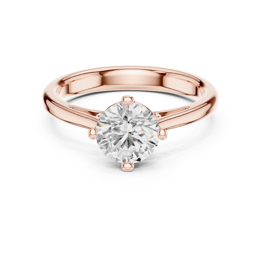 Round Shape Diamond Solitaire Engagement Ring