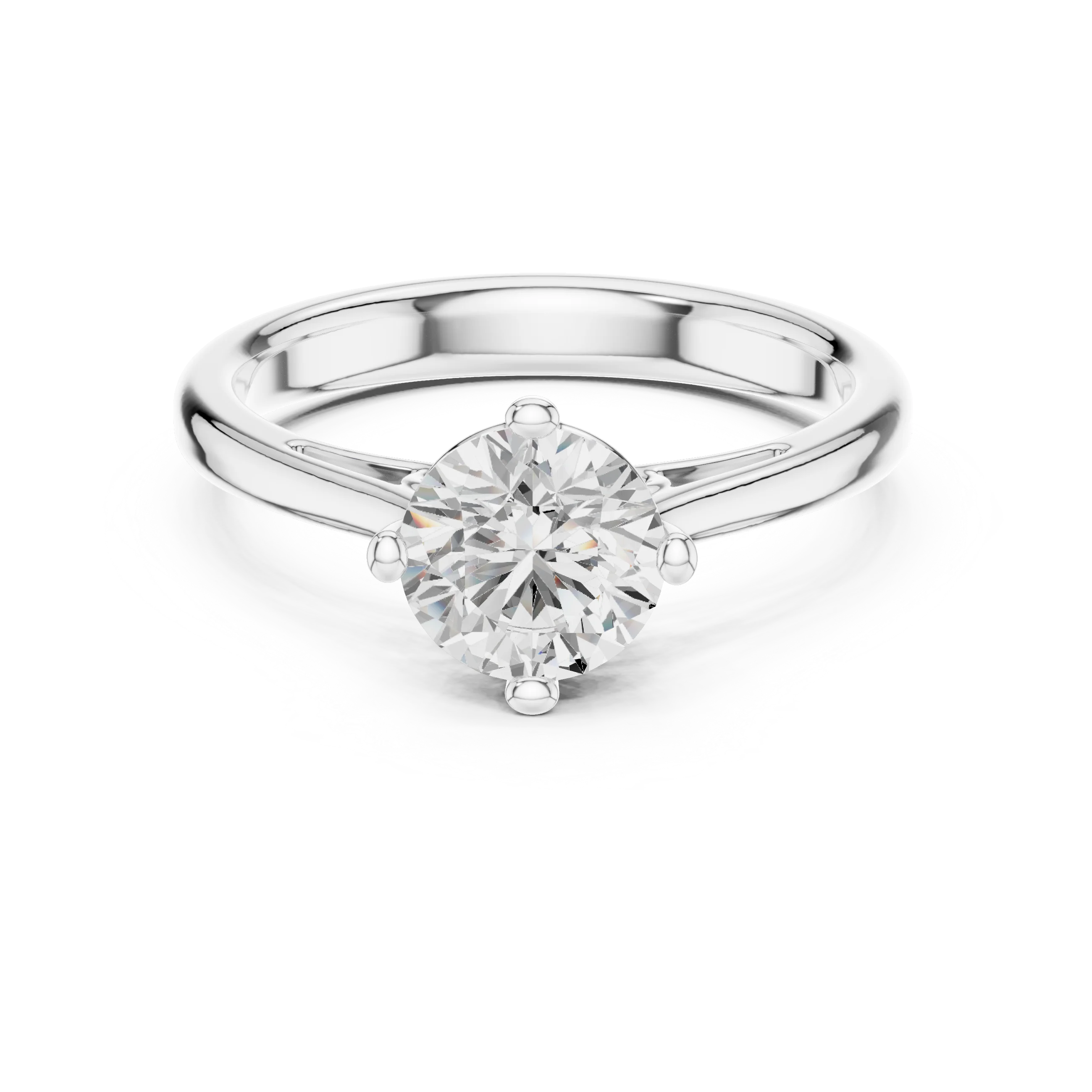 Round Shape Diamond Solitaire Engagement Ring