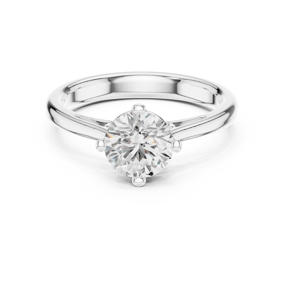 Round Shape Diamond Solitaire Engagement Ring