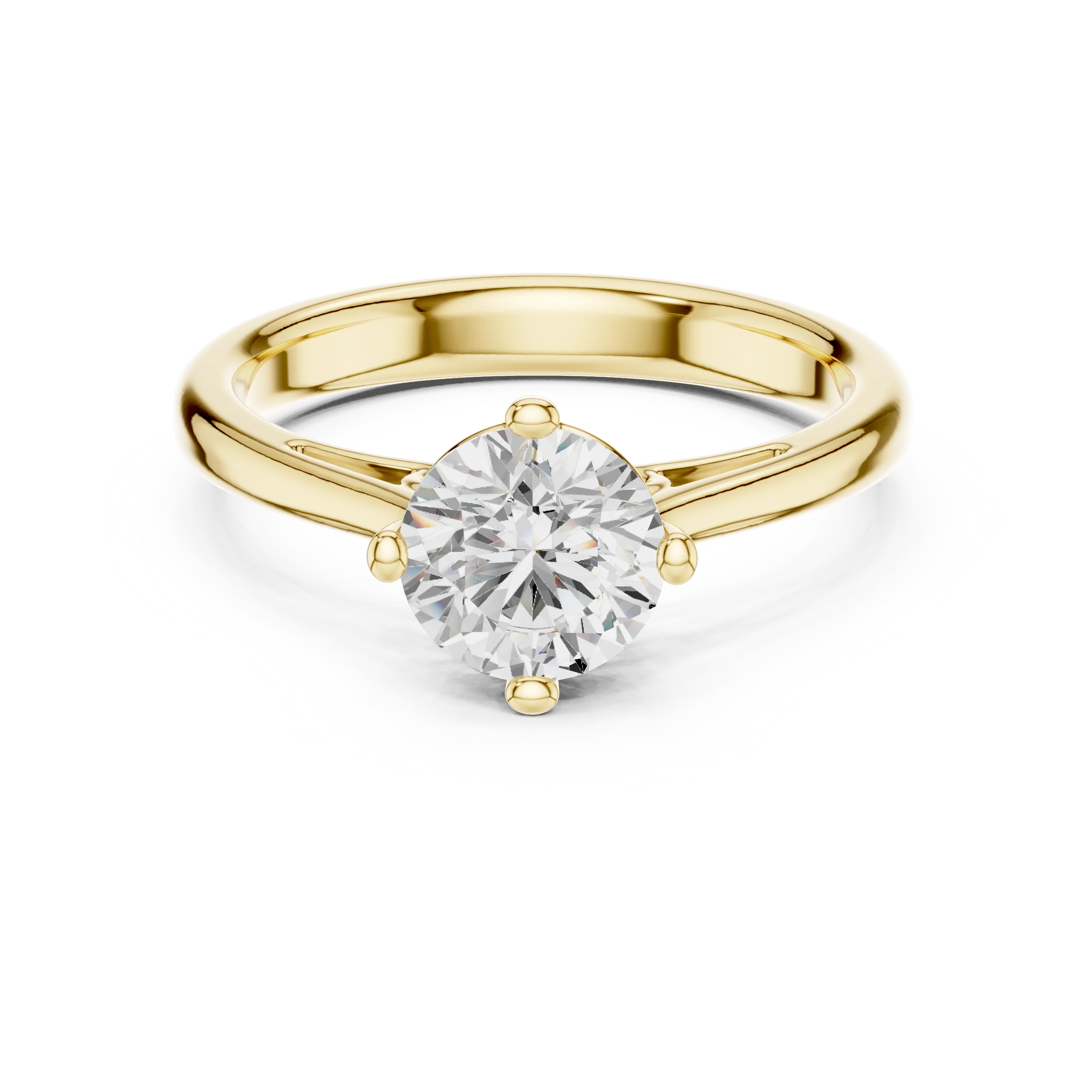 Round Shape Diamond Solitaire Engagement Ring
