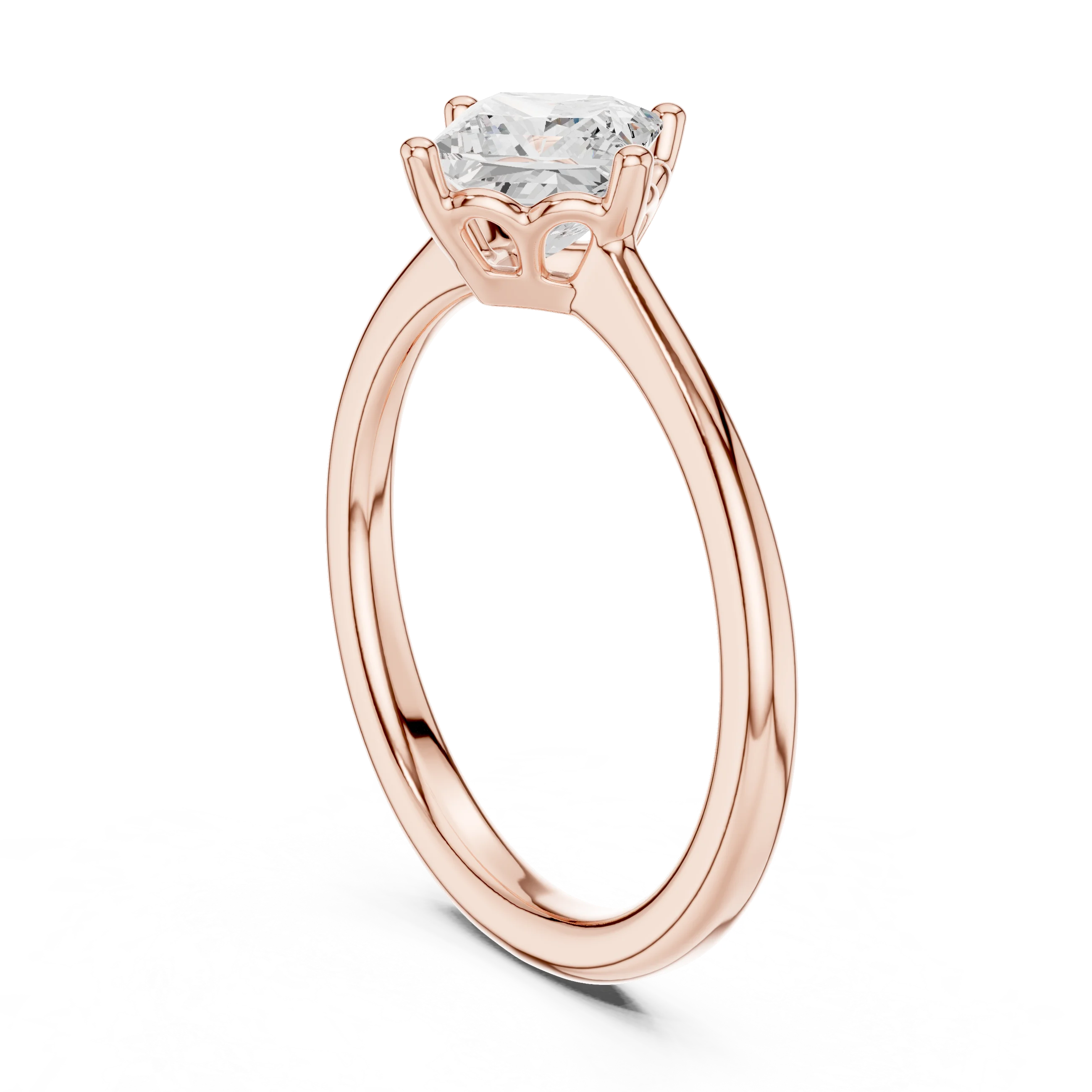 Princess Shape Diamond Solitaire Engagement Ring