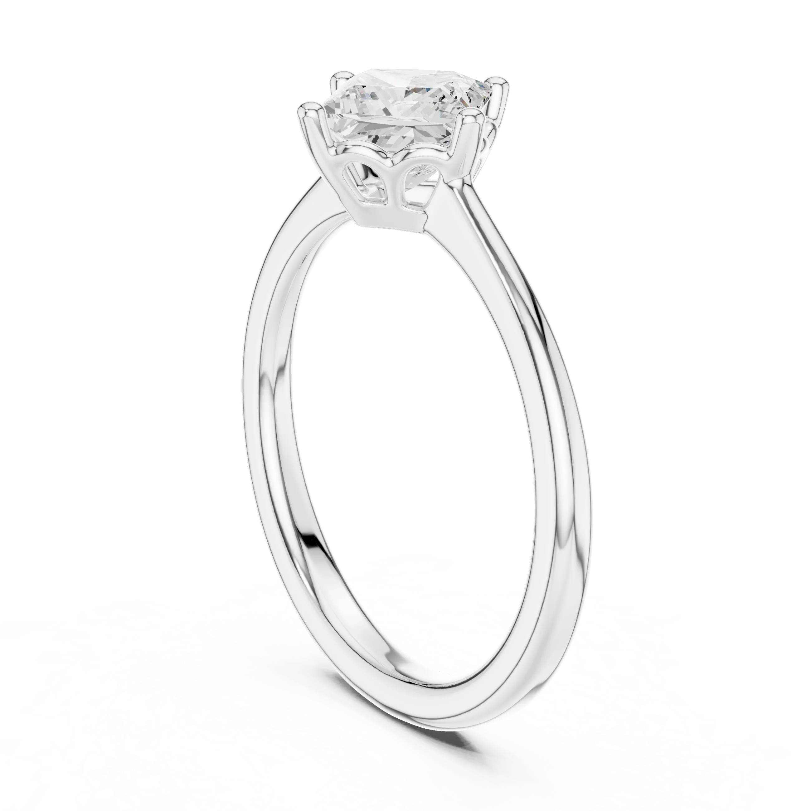 Princess Shape Diamond Solitaire Engagement Ring