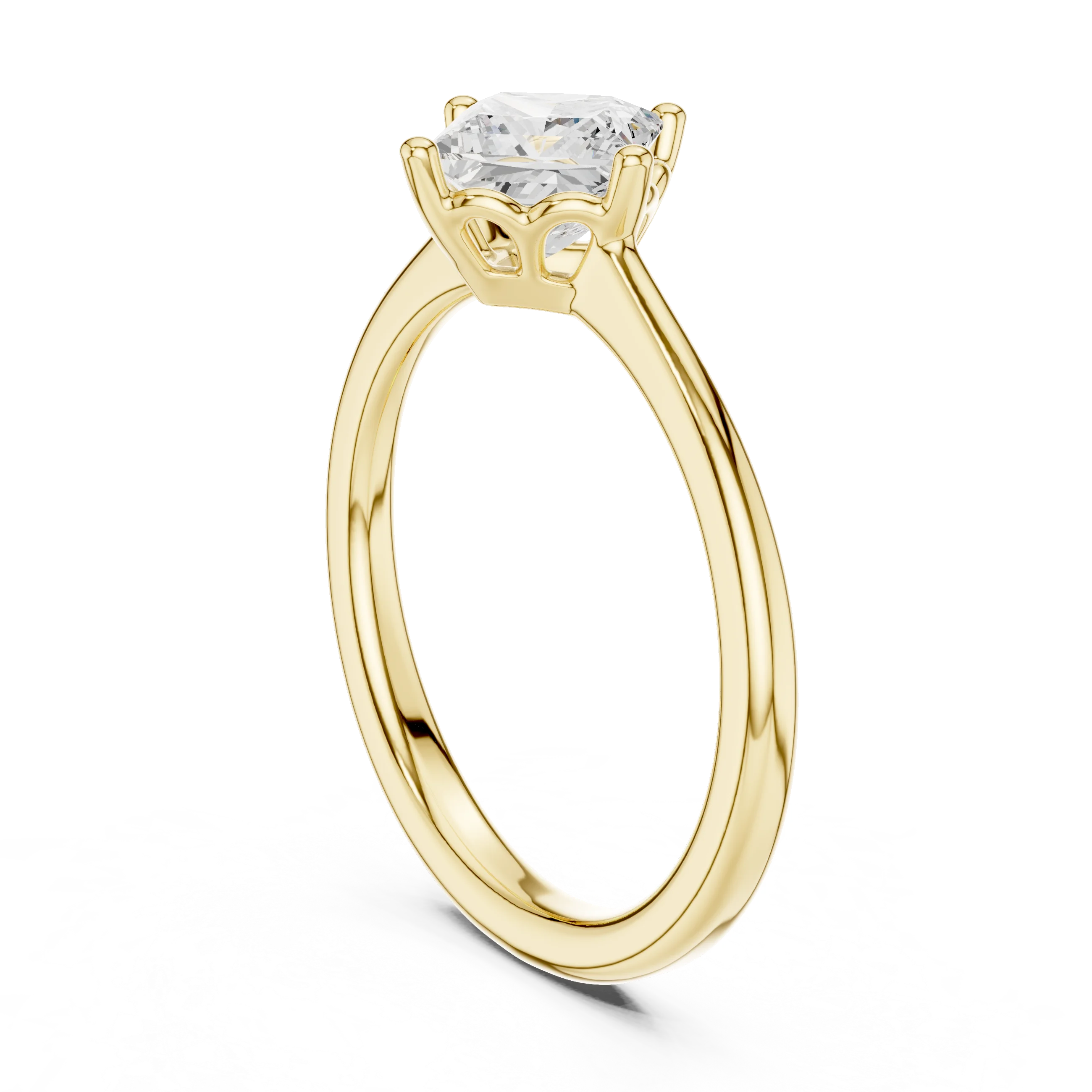 Princess Shape Diamond Solitaire Engagement Ring