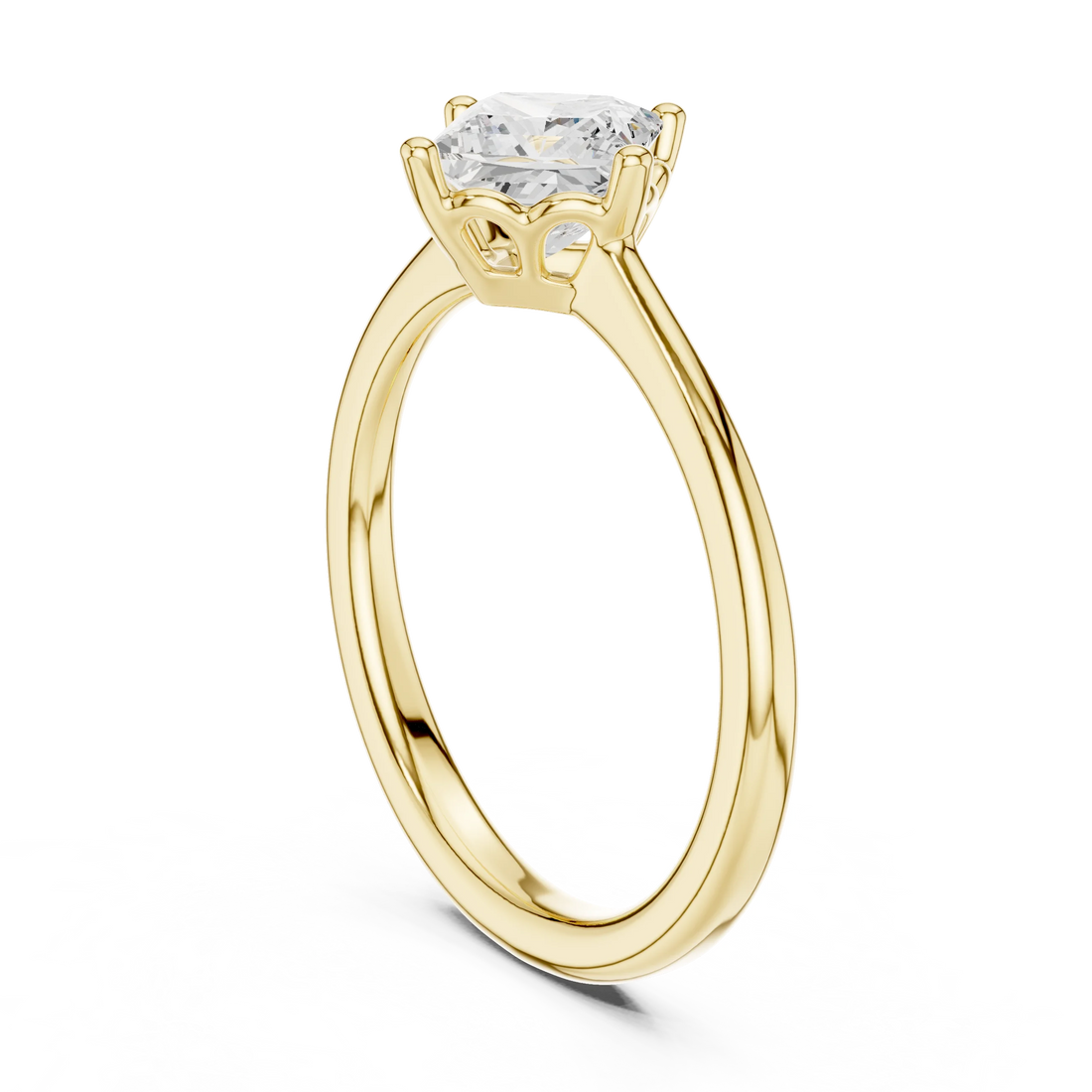 Princess Shape Diamond Solitaire Engagement Ring