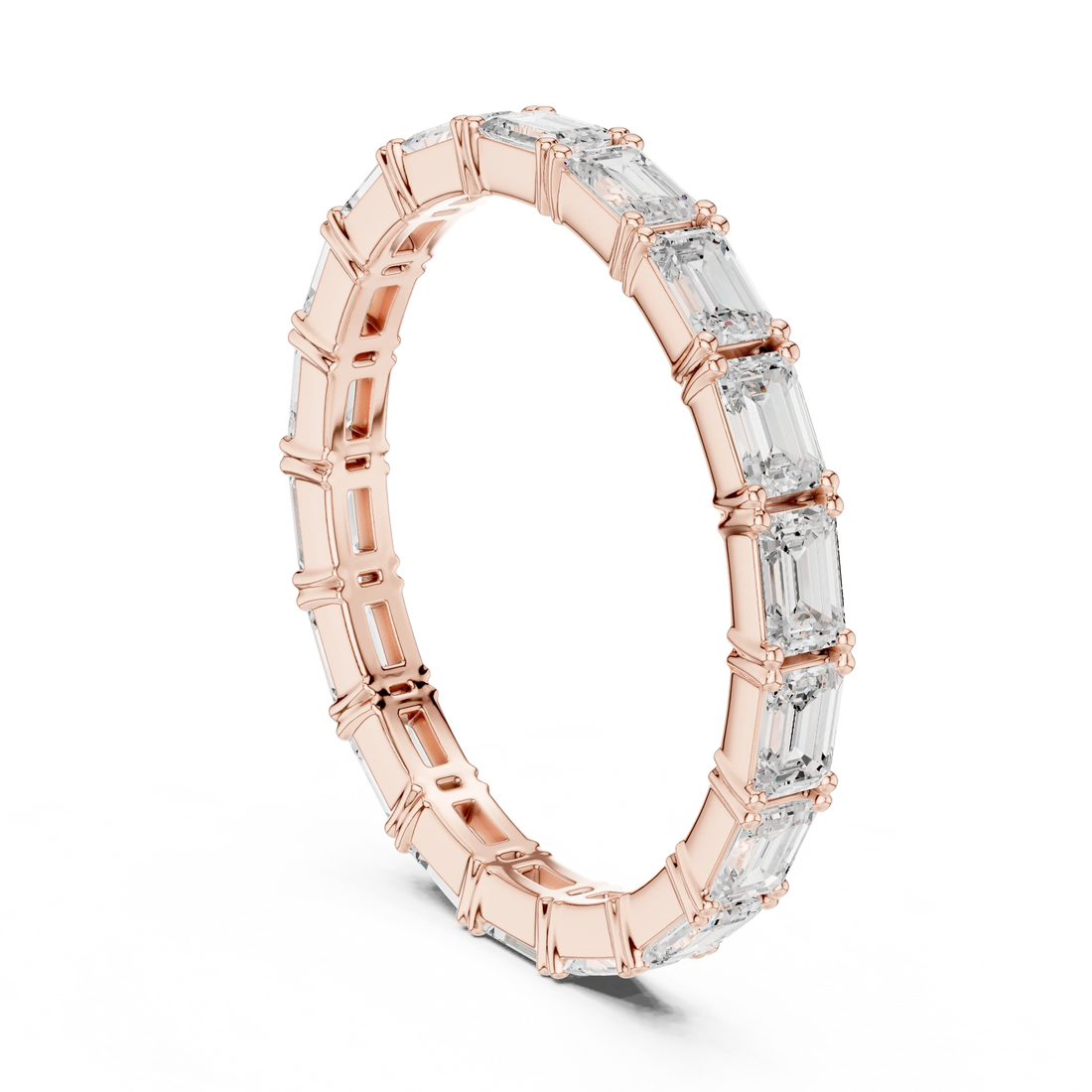 Emerald Diamond Full Eternity Band