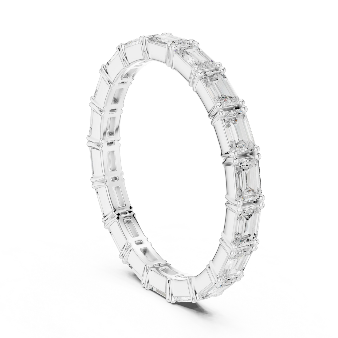 Emerald Diamond Full Eternity Band