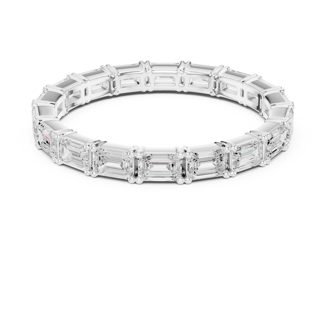 Emerald Diamond Full Eternity Band