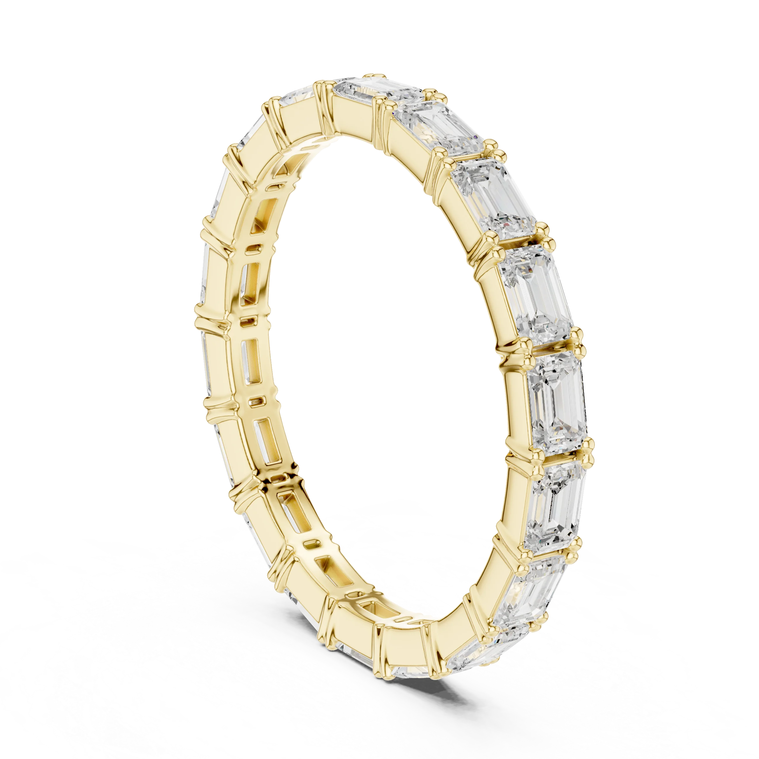 Emerald Diamond Full Eternity Band