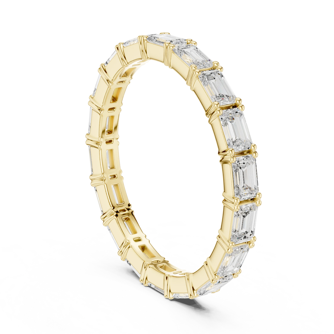 Emerald Diamond Full Eternity Band
