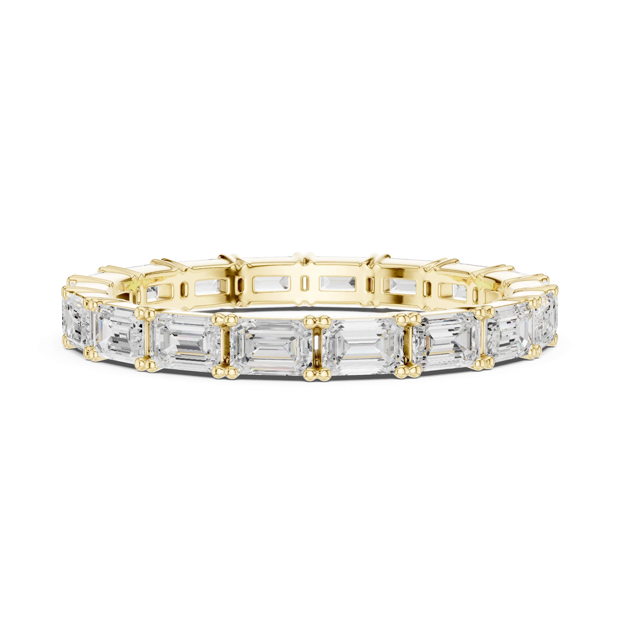 Emerald Diamond Full Eternity Band