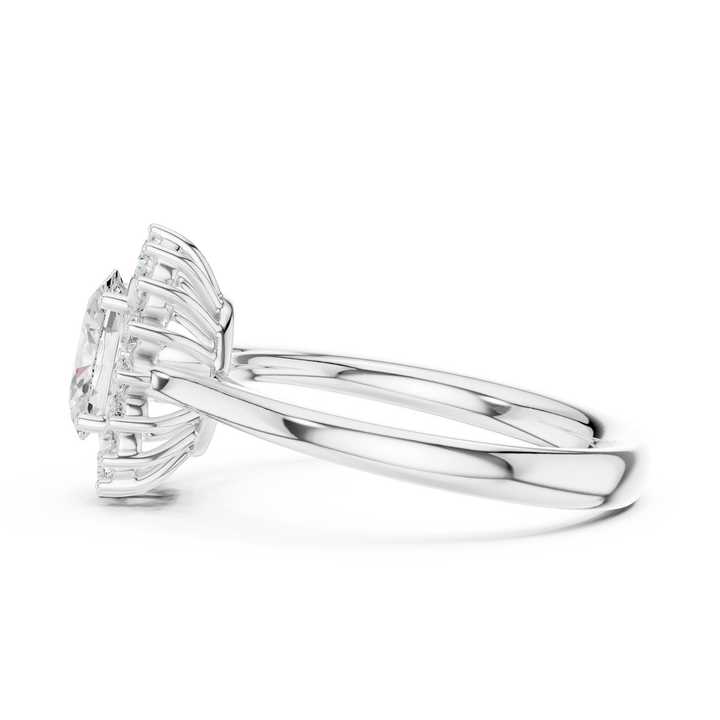 Oval Halo Diamond Engagement Ring