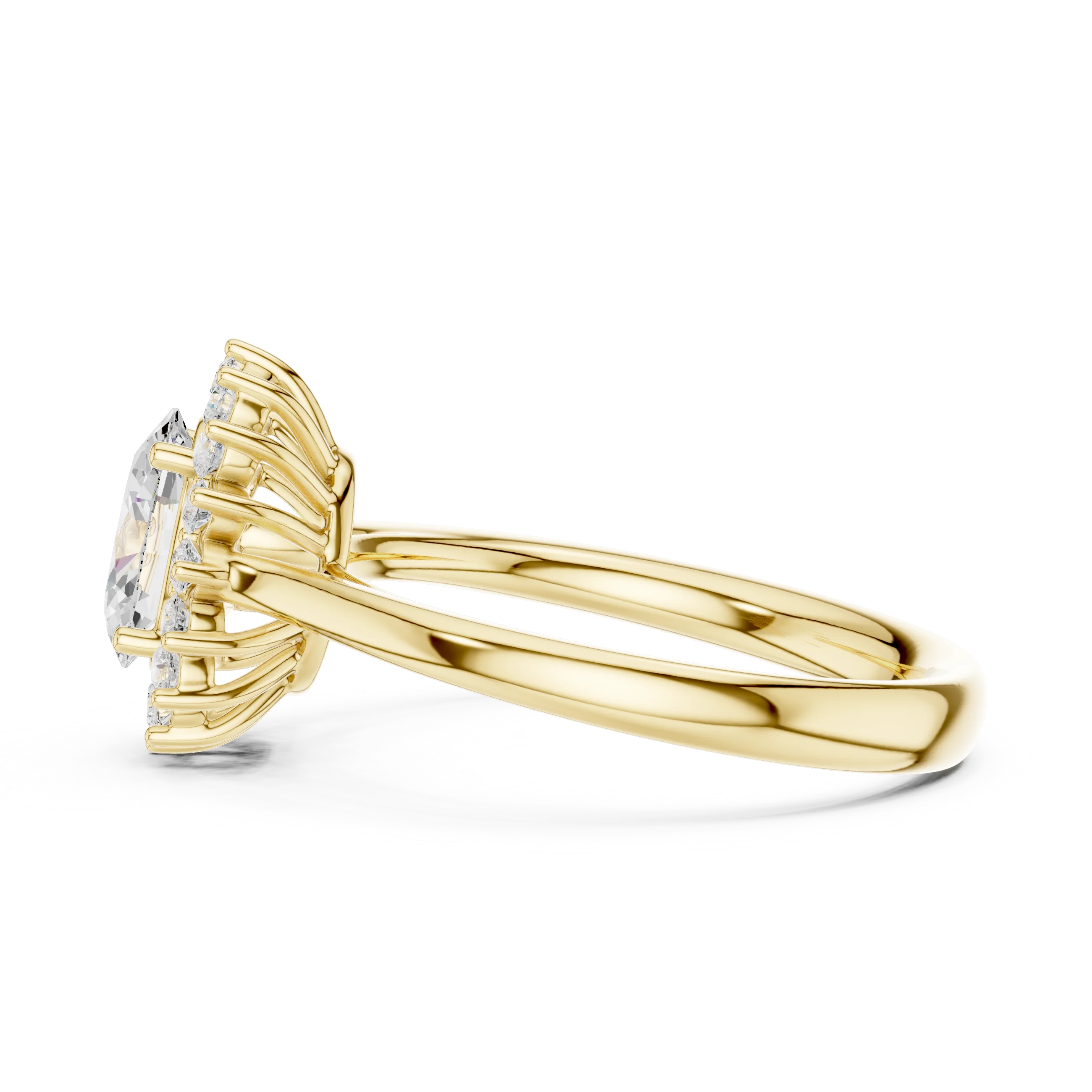 Oval Halo Diamond Engagement Ring