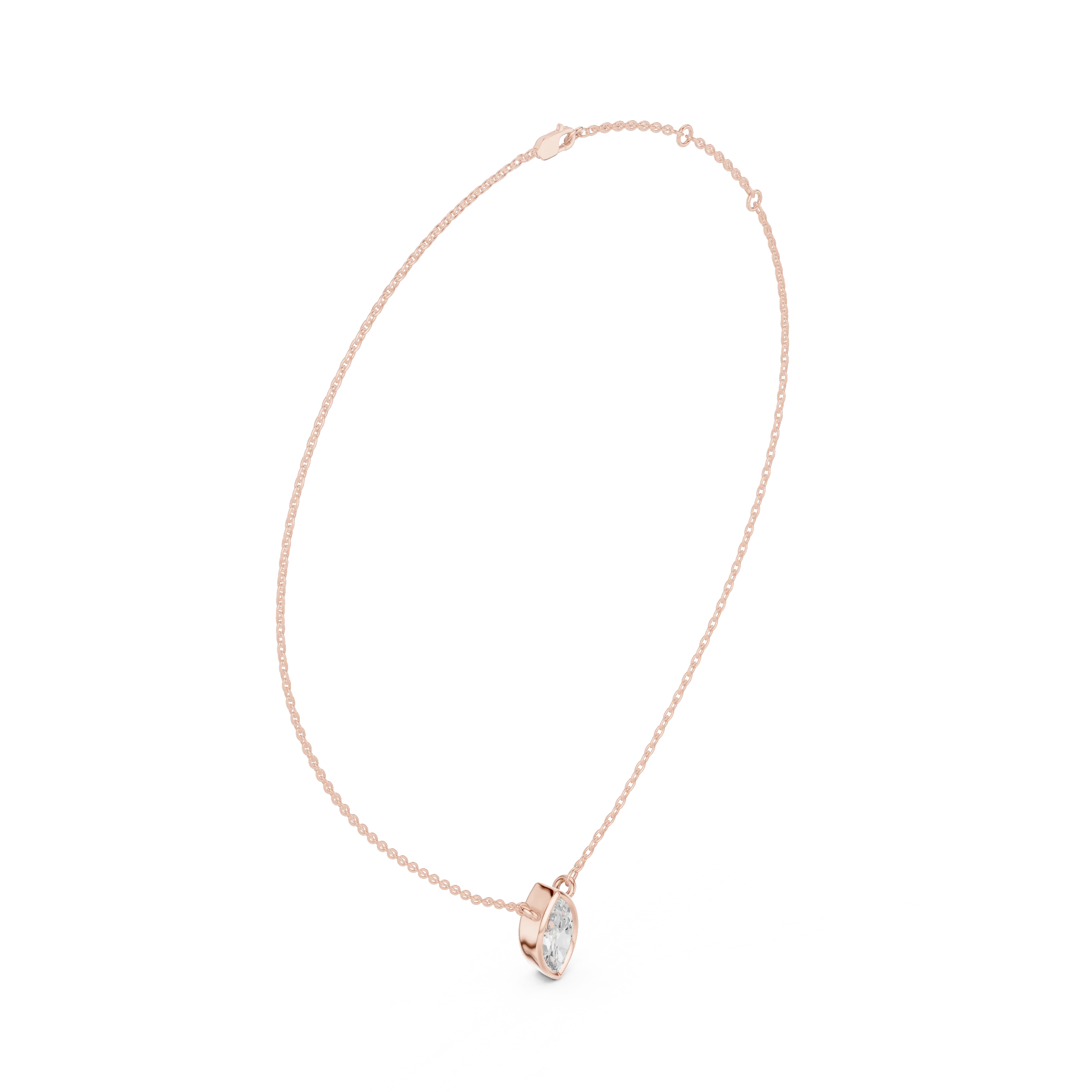 Marquisa Marquise Bezel Solitaire Diamond Pendant