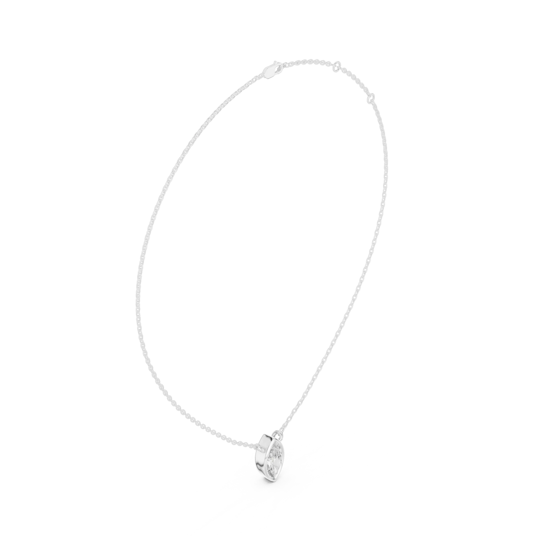 Marquisa Marquise Bezel Solitaire Diamond Pendant