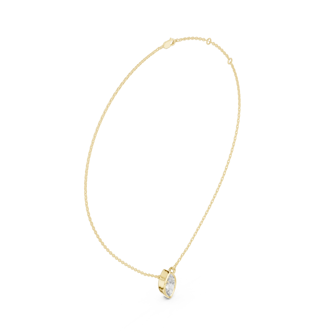 Marquisa Marquise Bezel Solitaire Diamond Pendant