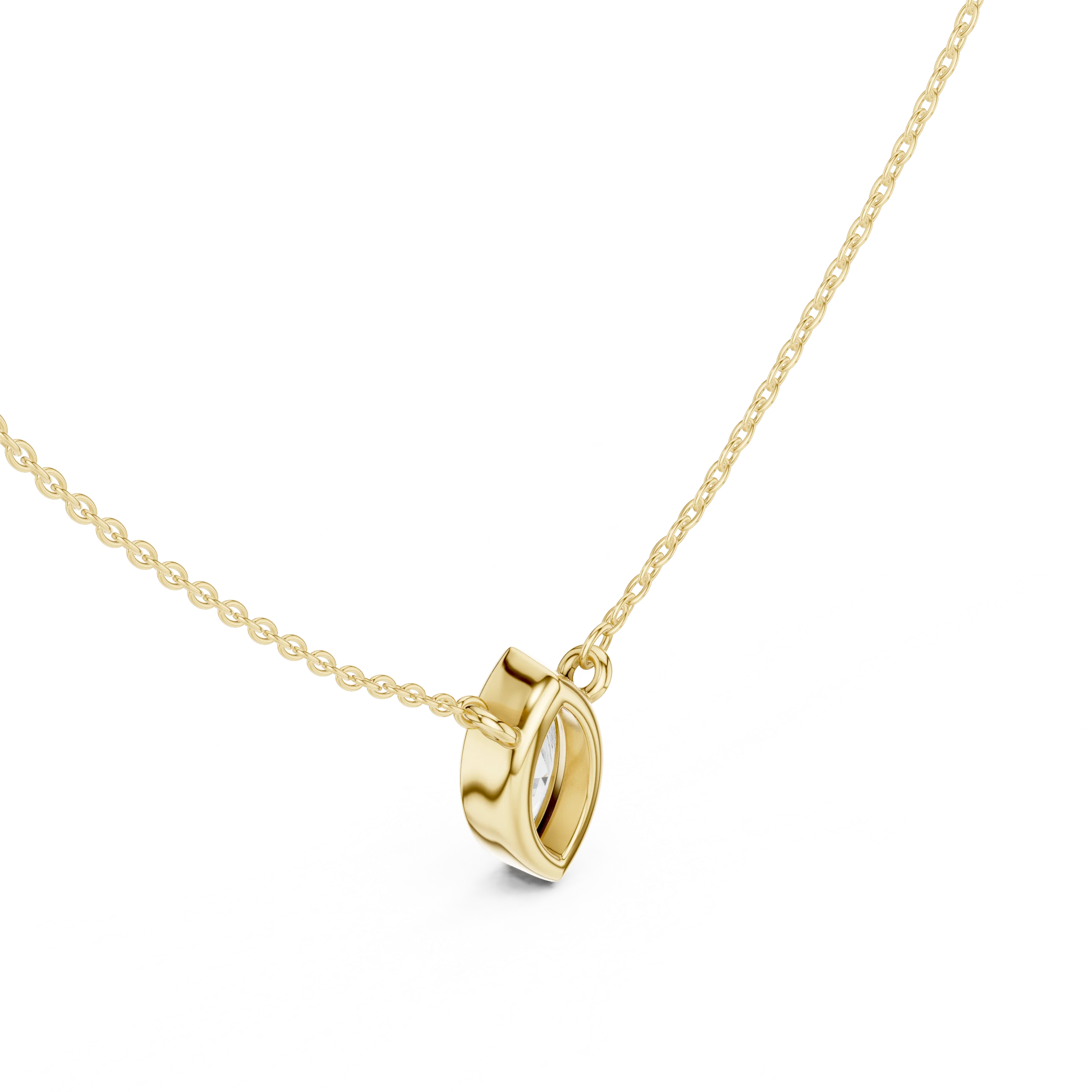 Marquisa Marquise Bezel Solitaire Diamond Pendant