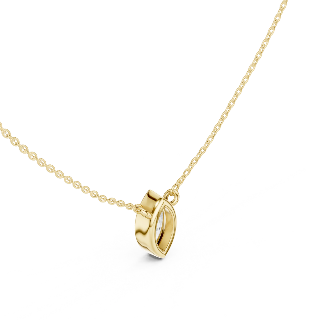 Marquisa Marquise Bezel Solitaire Diamond Pendant