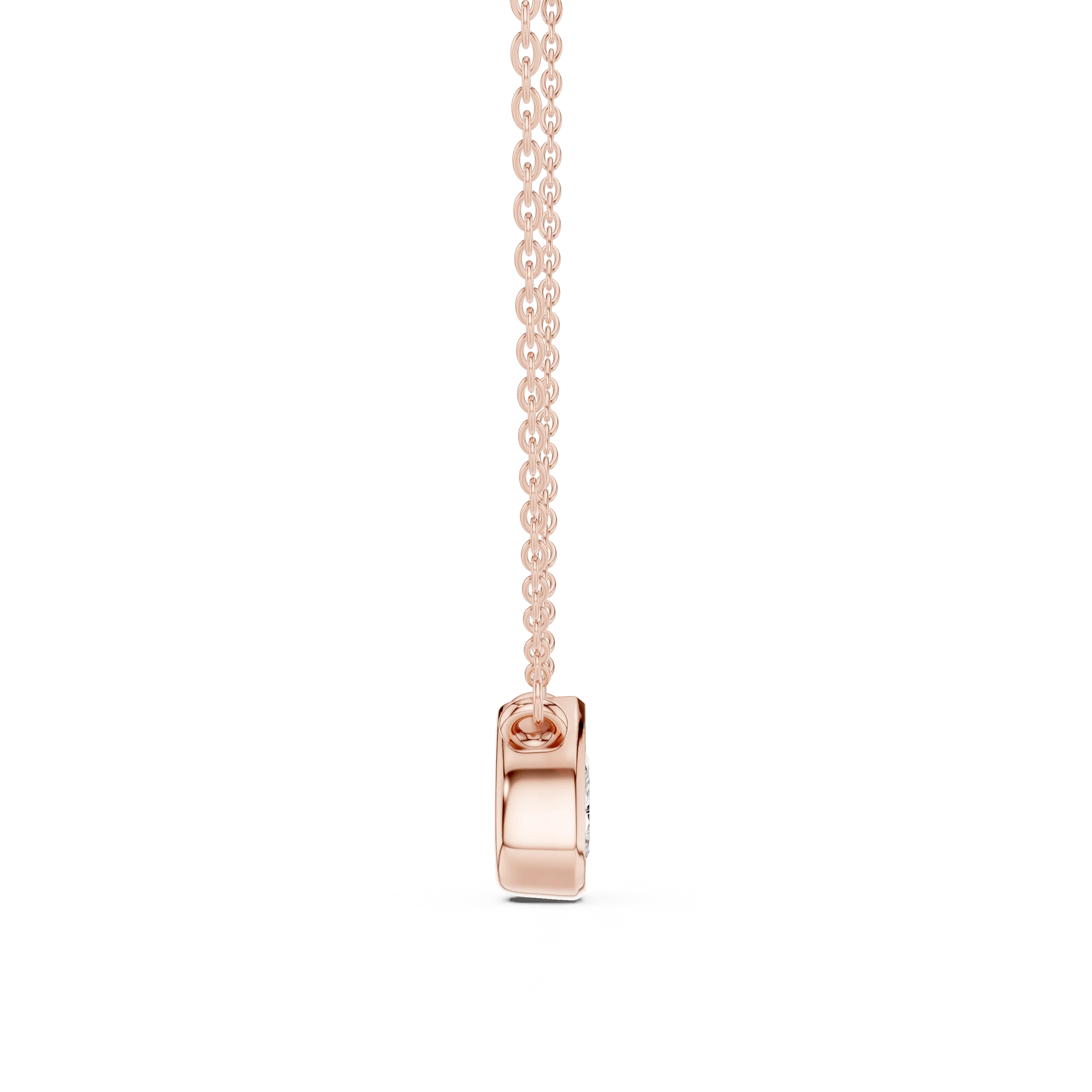 Elara Pear Bezel Solitaire Diamond Pendant