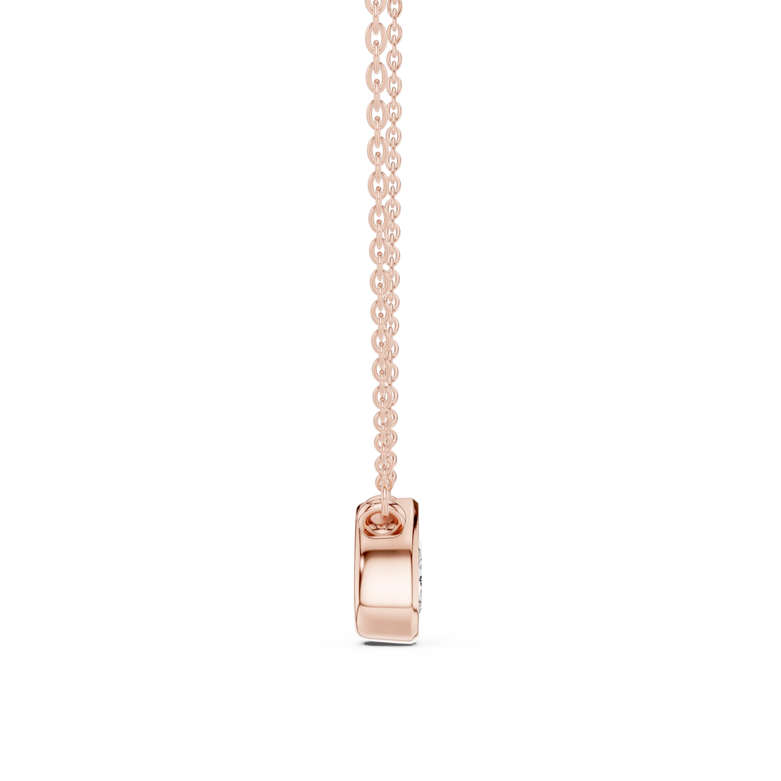 Elara Pear Bezel Solitaire Diamond Pendant