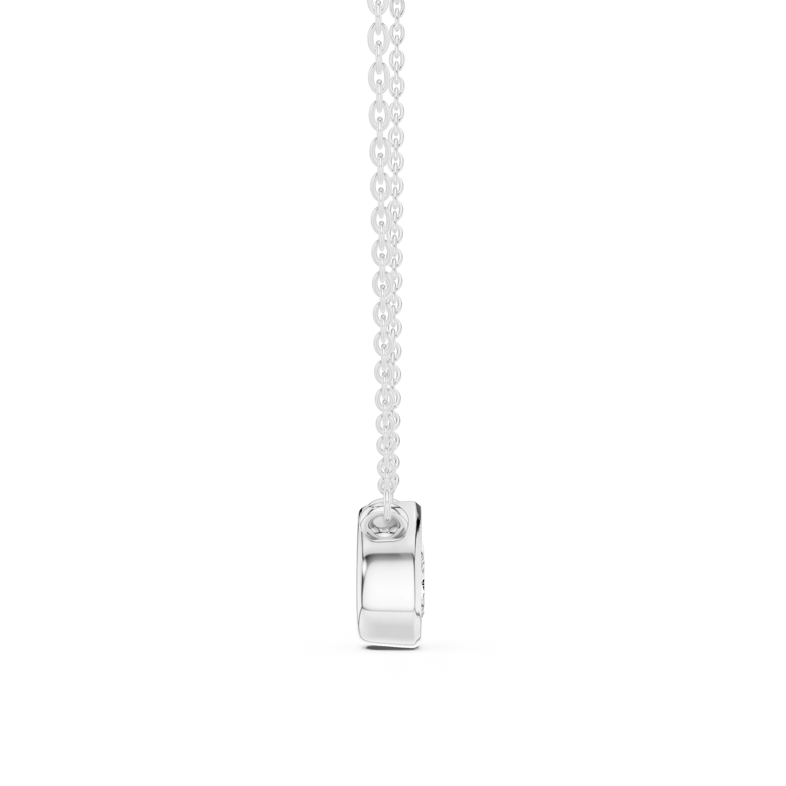 Elara Pear Bezel Solitaire Diamond Pendant