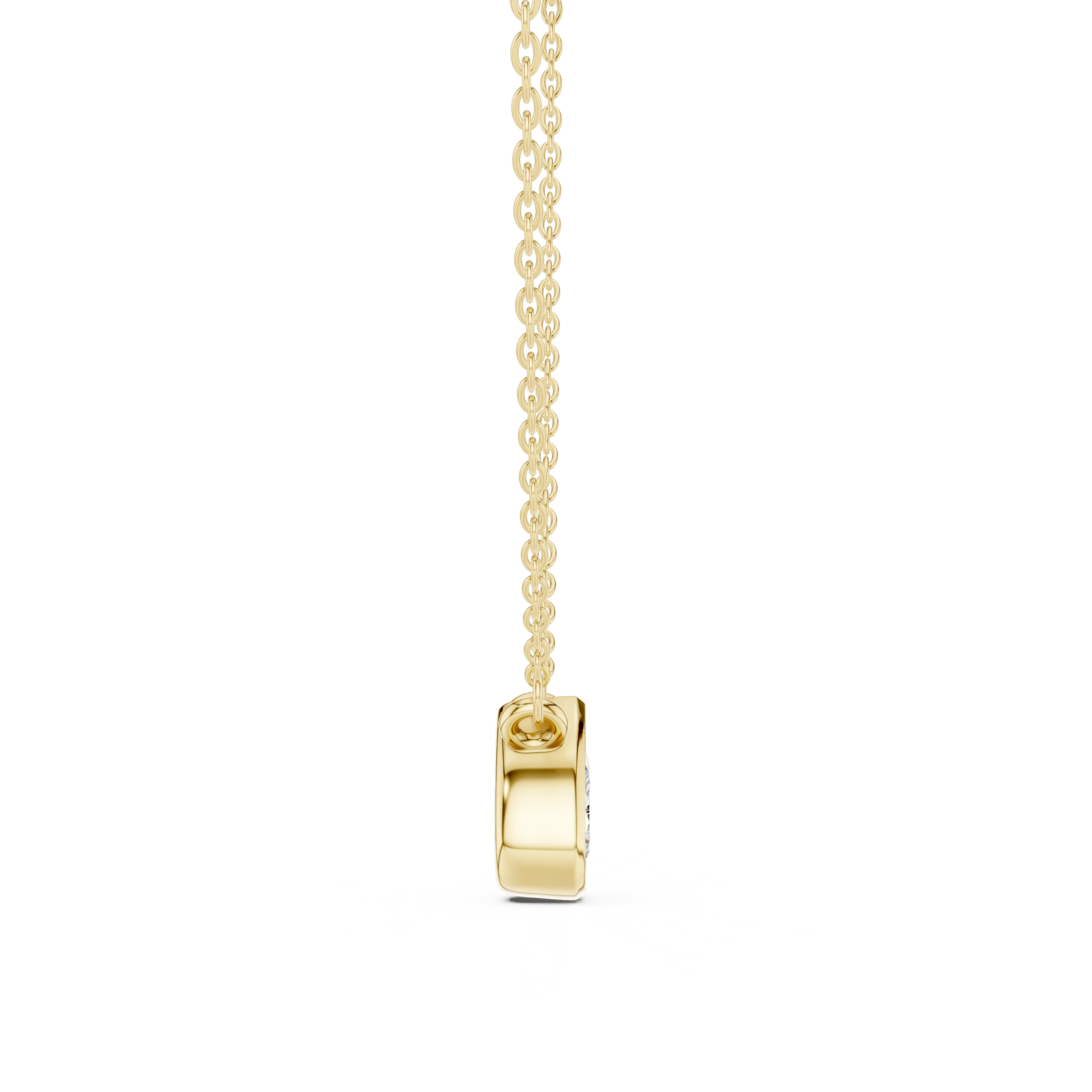 Elara Pear Bezel Solitaire Diamond Pendant