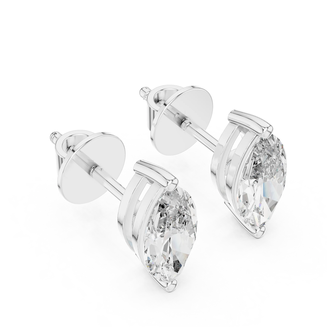 Celestial Marquise Solitaire Diamond Stud Earrings