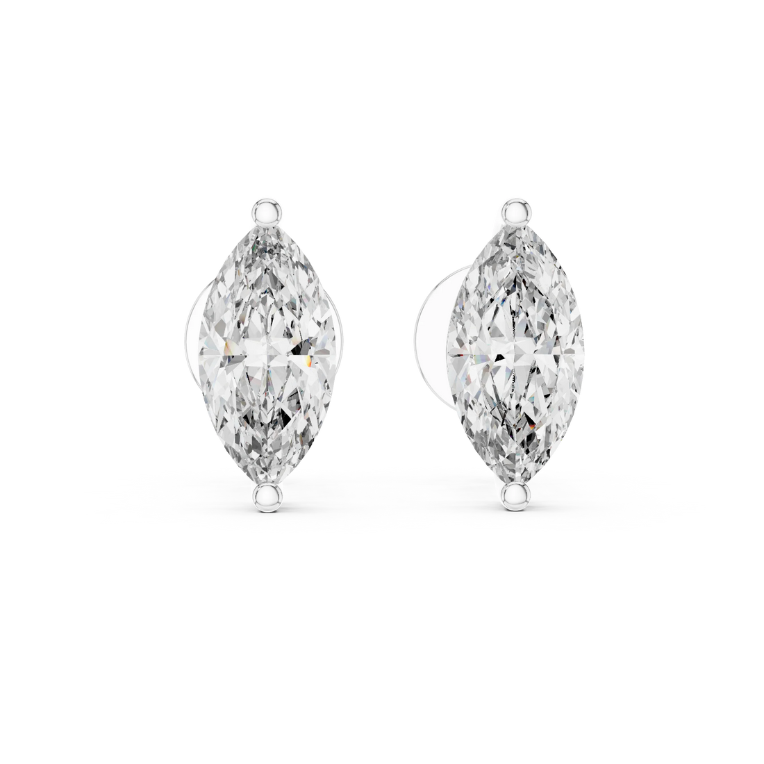 Celestial Marquise Solitaire Diamond Stud Earrings