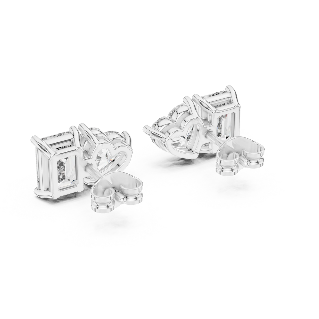 Duo Harmony Diamond Stud Earrings