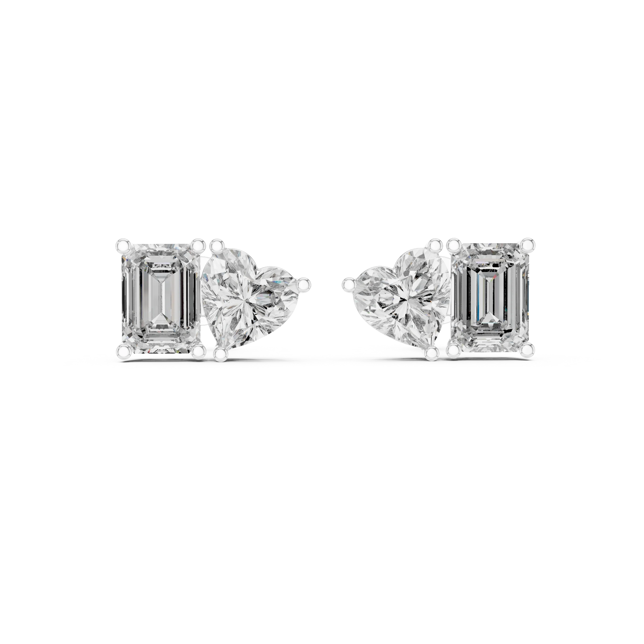 Duo Harmony Diamond Stud Earrings