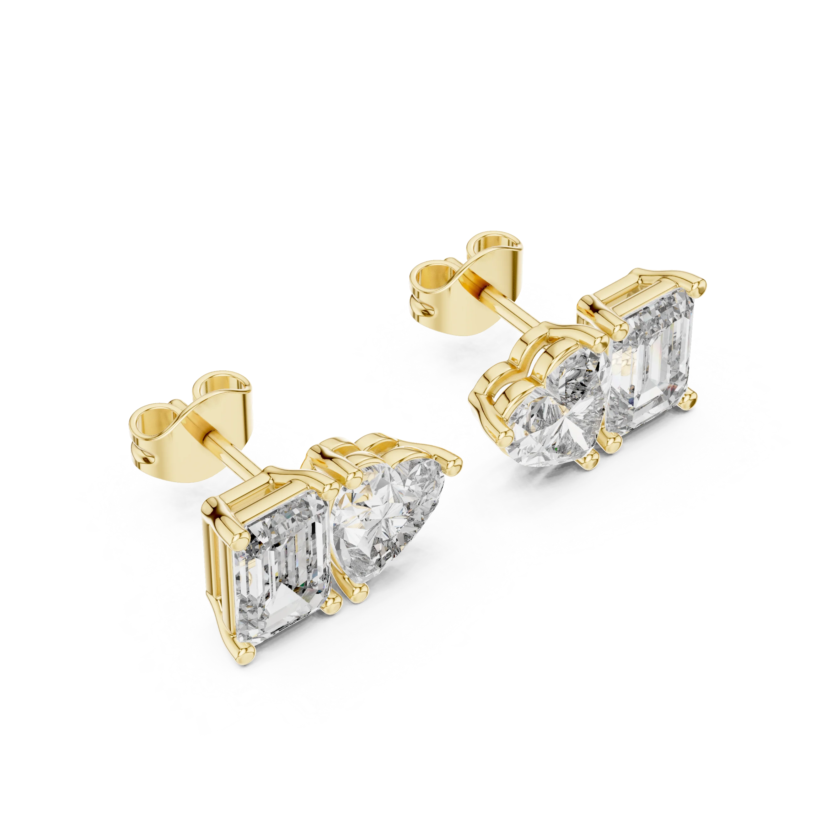 Duo Harmony Diamond Stud Earrings