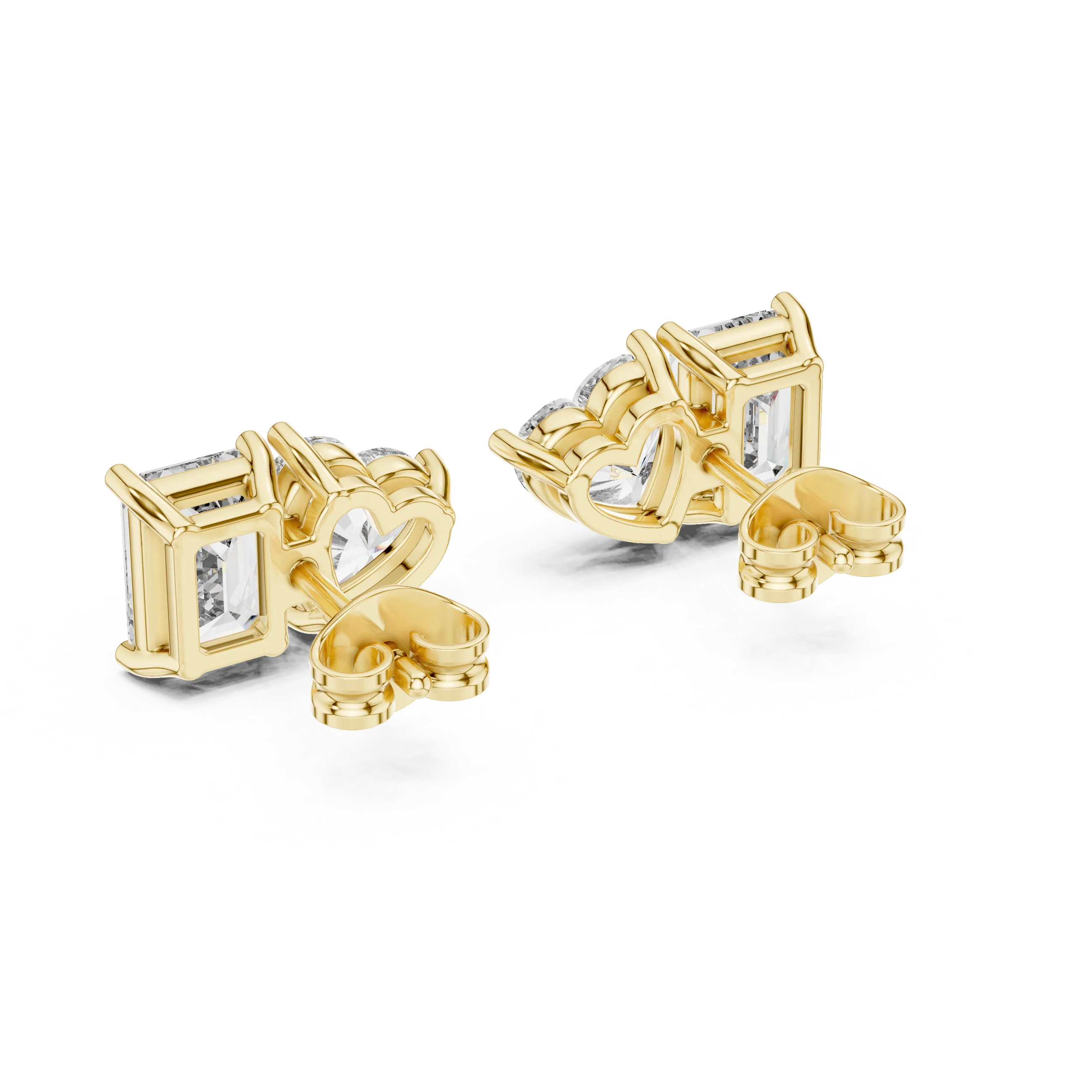 Duo Harmony Diamond Stud Earrings
