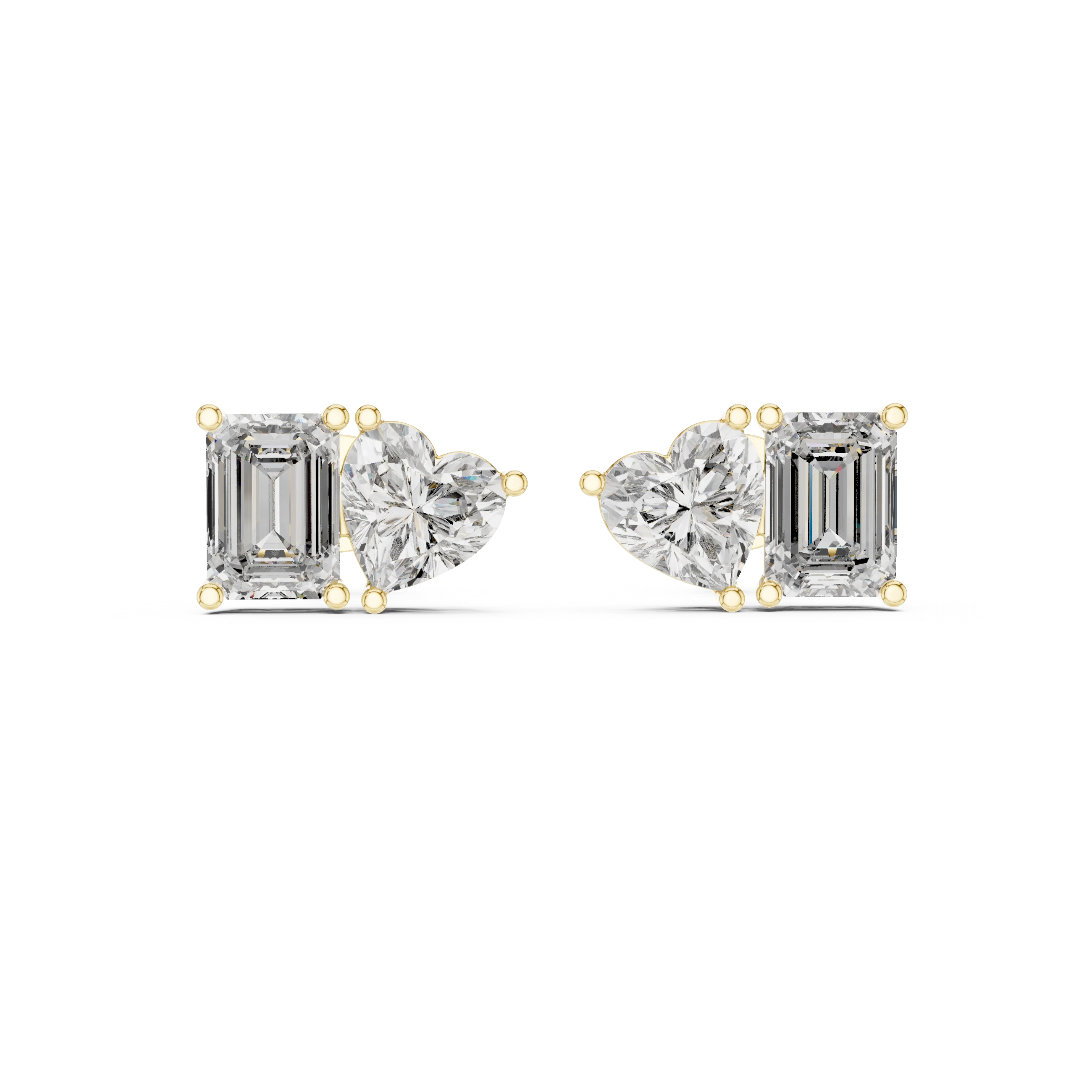 Duo Harmony Diamond Stud Earrings