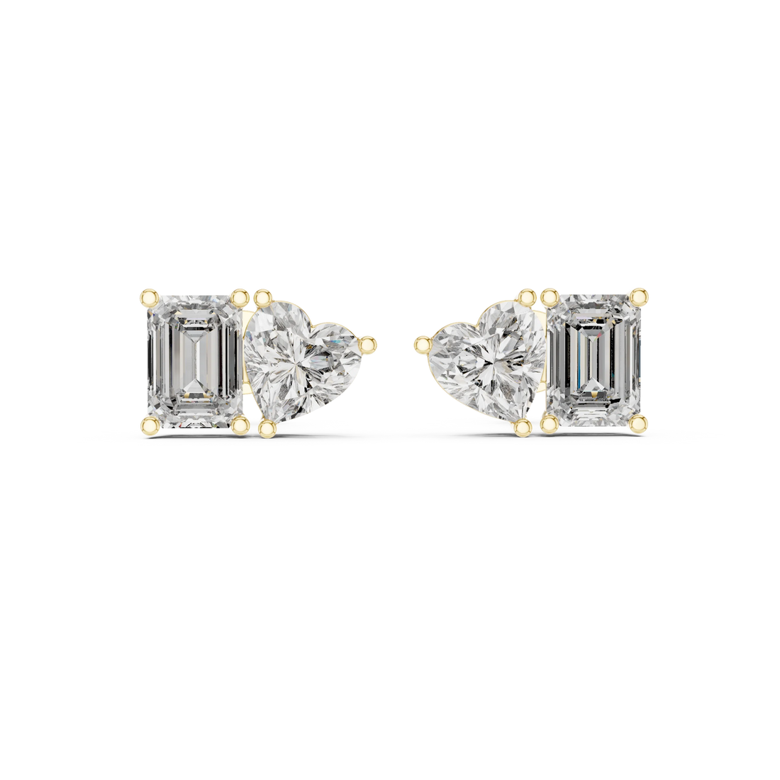 Duo Harmony Diamond Stud Earrings