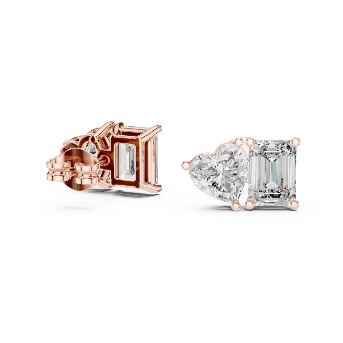 Duo Harmony Diamond Stud Earrings
