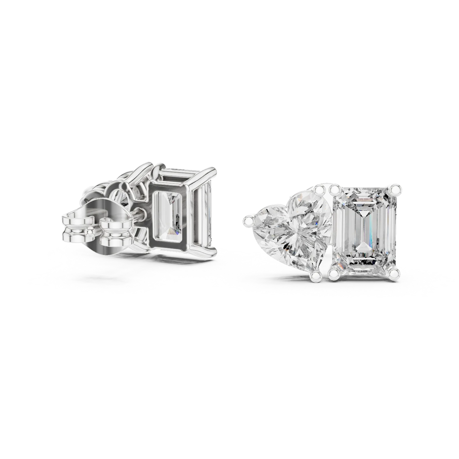 Duo Harmony Diamond Stud Earrings
