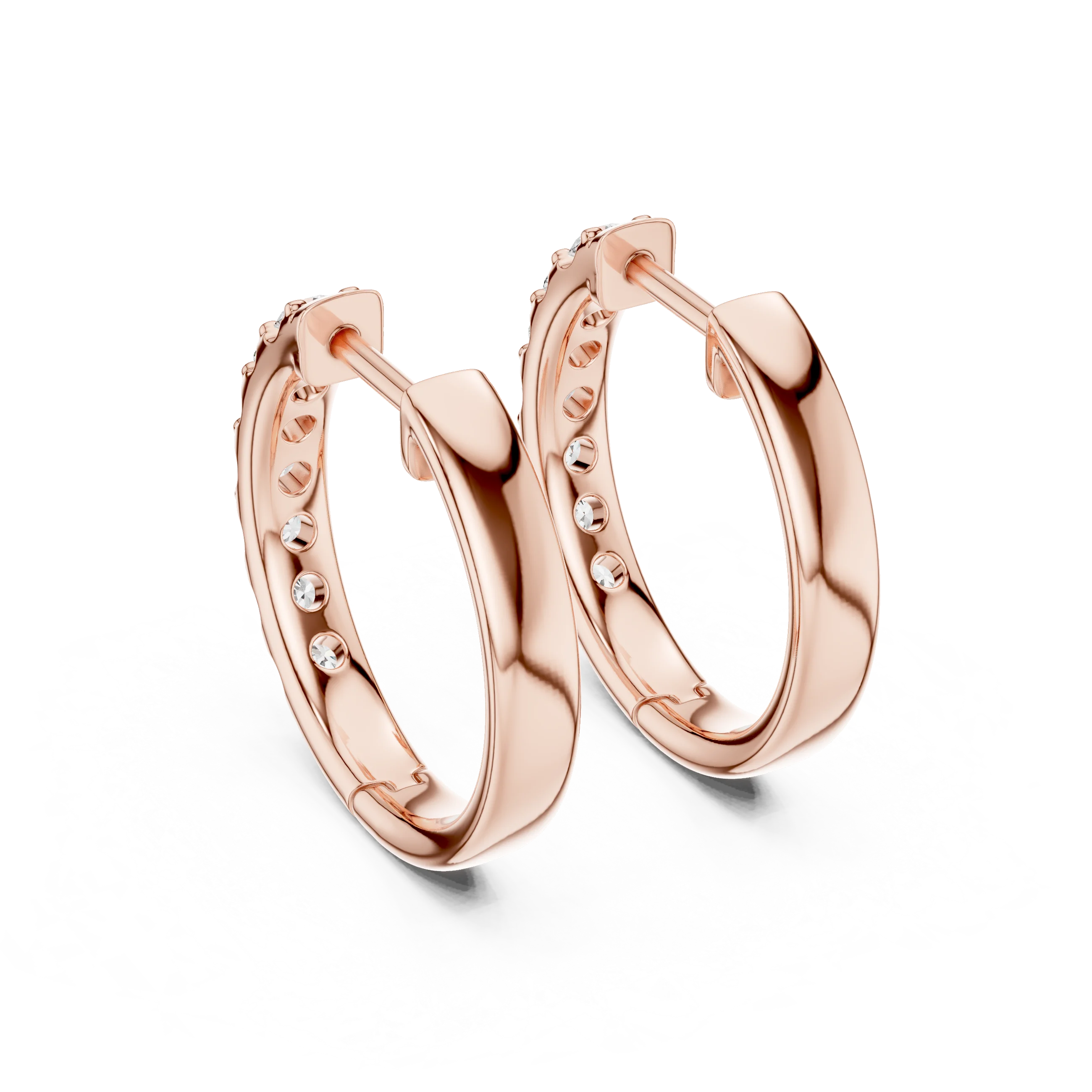 Luminous Diamond Hoop Earrings