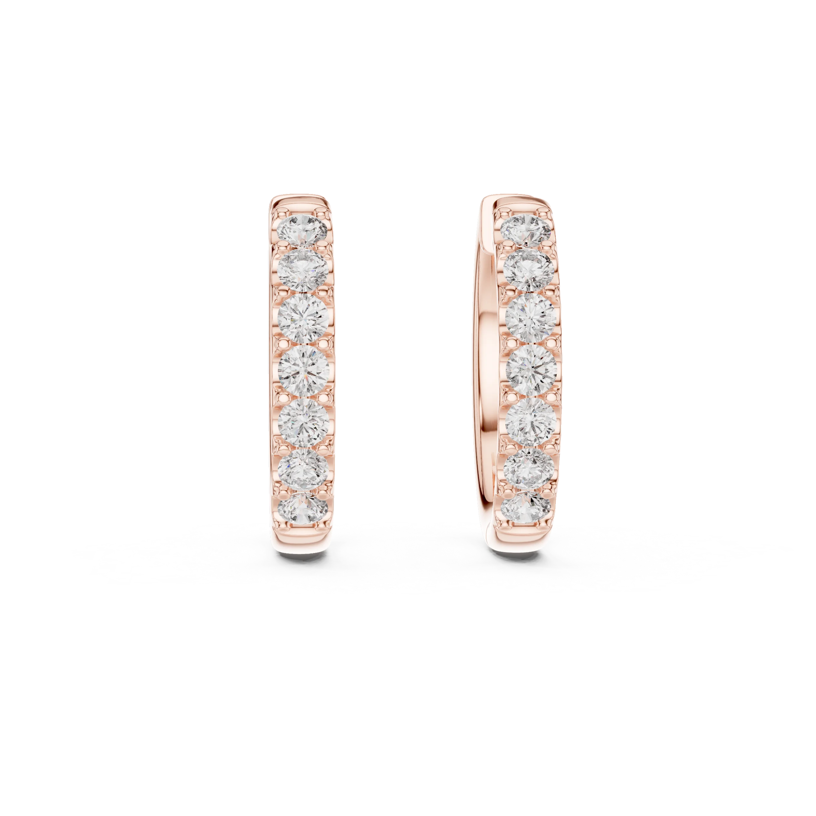 Luminous Diamond Hoop Earrings