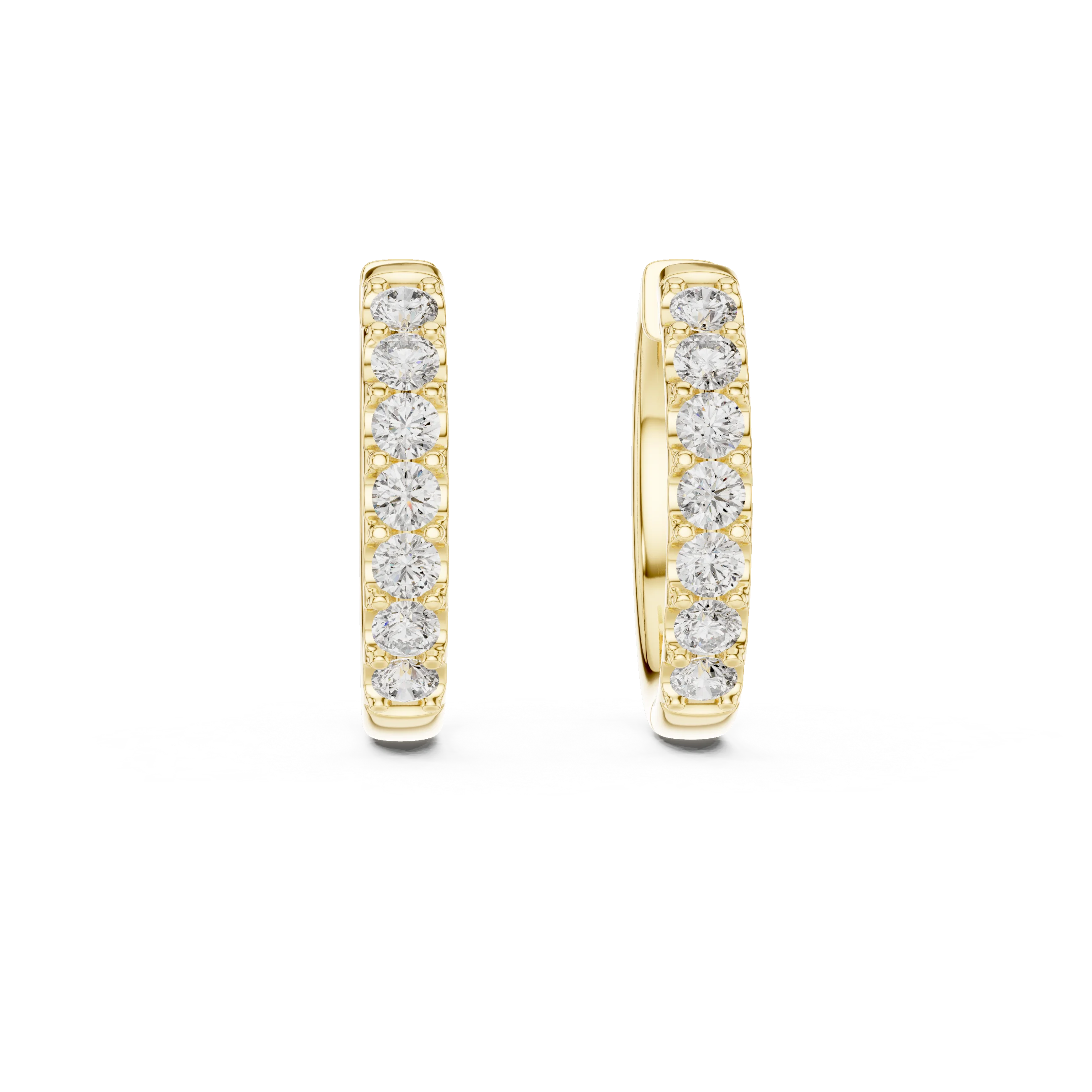 Luminous Diamond Hoop Earrings