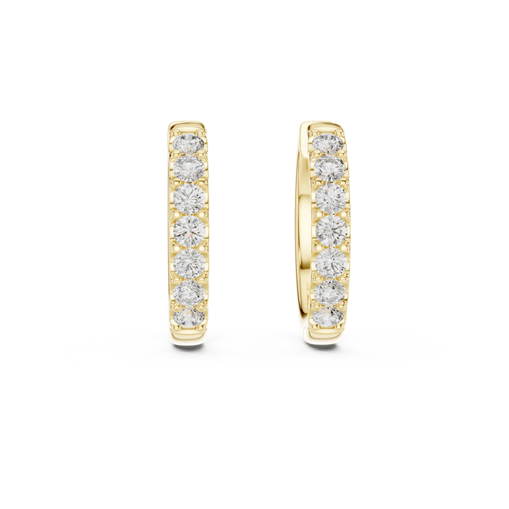 Luminous Diamond Hoop Earrings