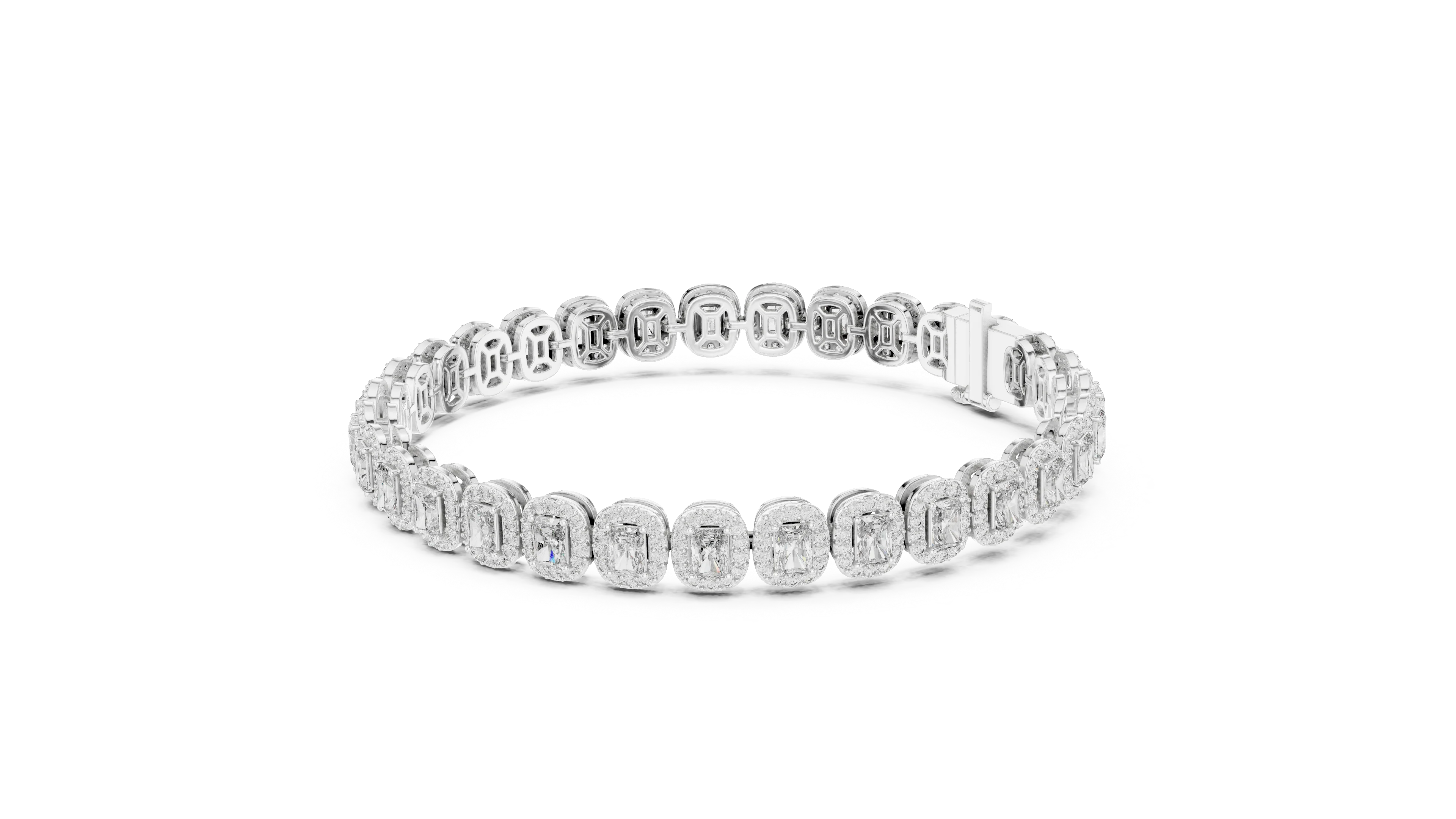 Regalia Emerald Halo Diamond Bracelet