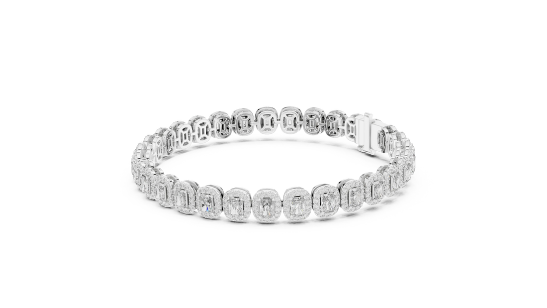 Regalia Emerald Halo Diamond Bracelet