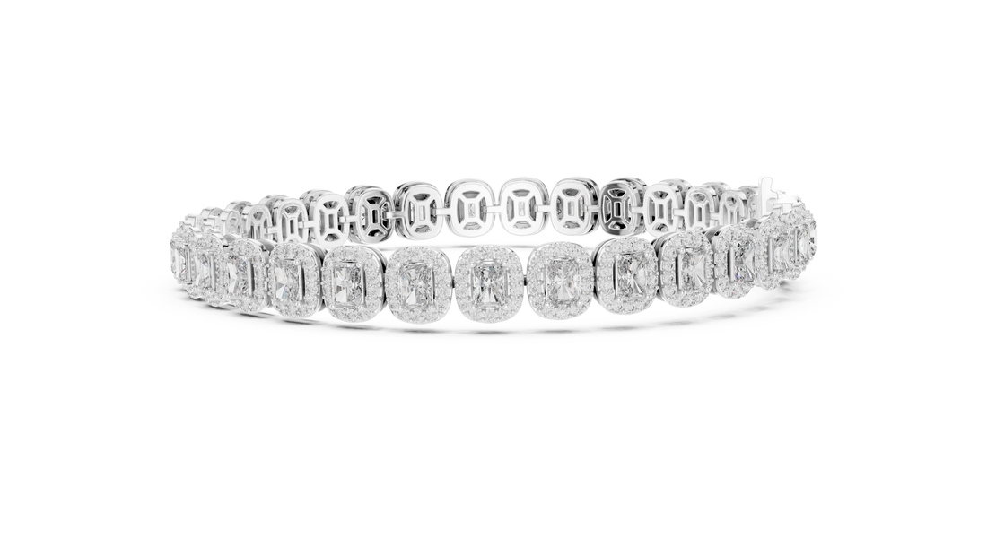 Regalia Emerald Halo Diamond Bracelet